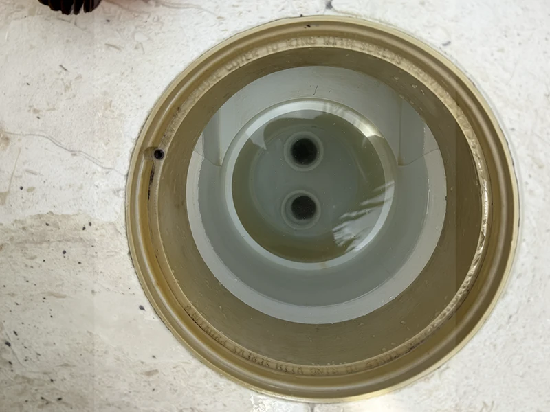 Pool skimmer rebuilt after Deck Saver repair, no deck cutting, Advanced Leak Detection Saint Petersburg FL