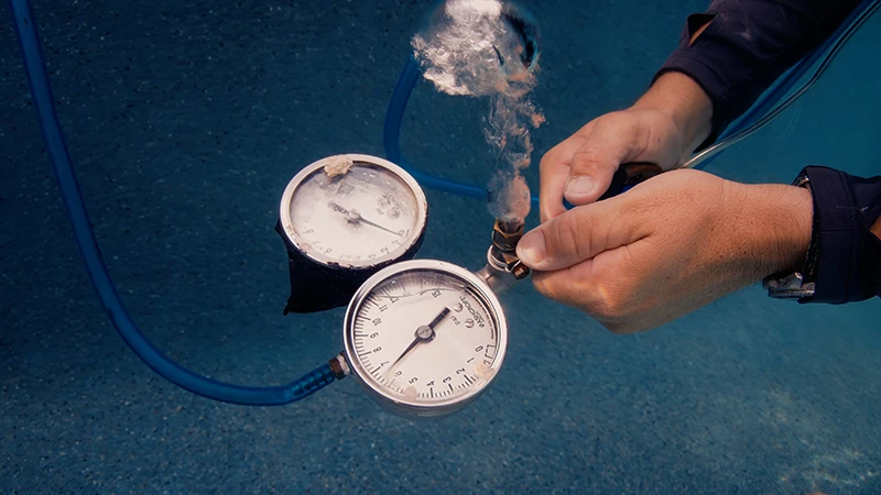 Underground pool pipe repair without deck demolition — Advanced Leak Detection